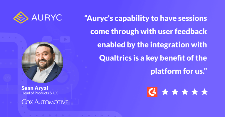 Auryc Review - Qualtrics Integration - Sean Aryai - Qualtrics Integration Key Value